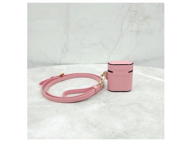 Prada Custodia AirPods in Saffiano Rosa - vista 3