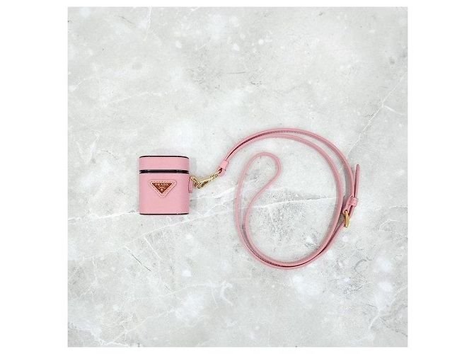 Prada Custodia AirPods in Saffiano Rosa - vista 4