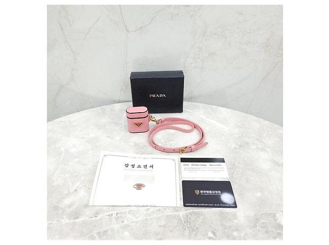 Prada Custodia AirPods in Saffiano Rosa - vista 8
