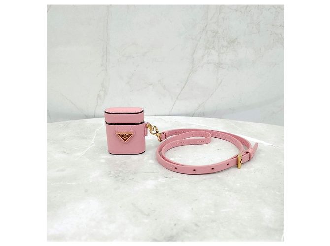 Prada Custodia AirPods in Saffiano Rosa - vista 9