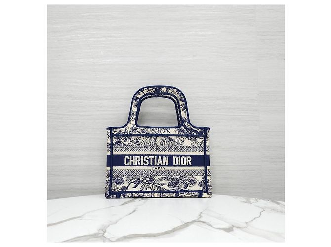 Dior Mini Book Tote Toads Blue - vista 10
