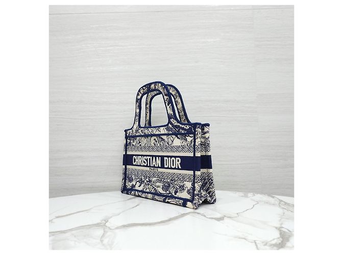 Dior Mini Book Tote Toads Blue - vista 11