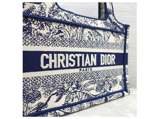 Dior Mini Book Tote Toads Blue - vista 6
