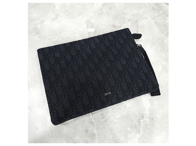 Dior Oblique Jacquard Strap Clutch - Ansicht 14