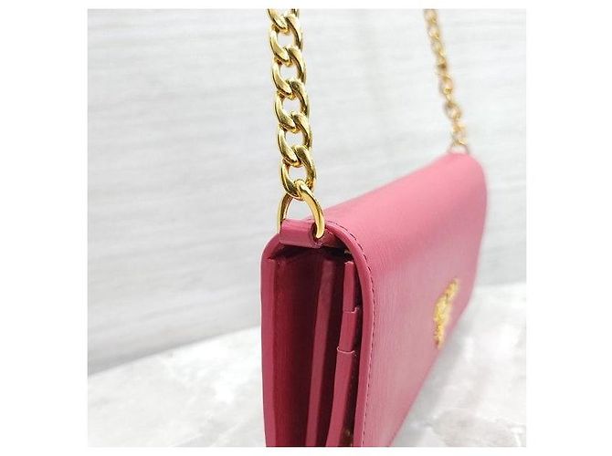 Prada Borsa a Tracolla WOC con Catena in Saffiano Rosa - vista 4