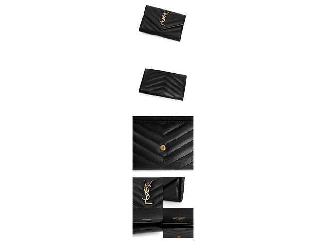 Autre Marque Cassandra Monogram Matelassé Gold-Plated Kartenetui Small Envelope - Ansicht 7
