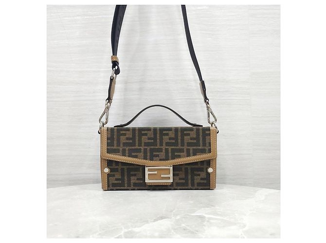 Fendi Borsa Baguette FF Jacquard Soft Trunk - vista 11