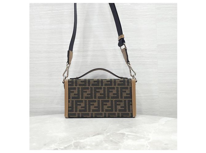Fendi Borsa Baguette FF Jacquard Soft Trunk - vista 13