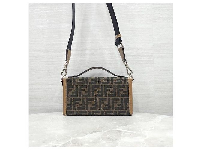 Fendi Borsa Baguette FF Jacquard Soft Trunk - vista 3