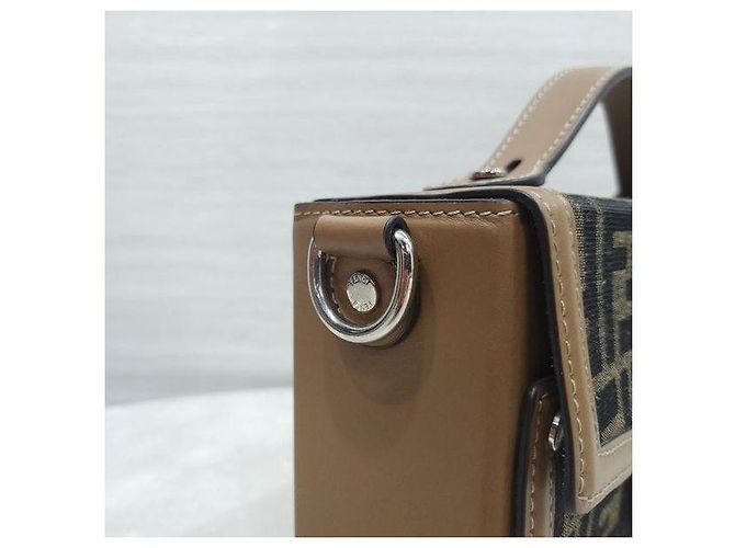 Fendi Borsa Baguette FF Jacquard Soft Trunk - vista 5