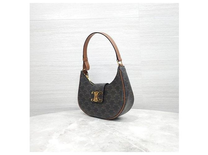 Céline Borsa Triomphe Ava Medium Canvas Taupe - vista 2