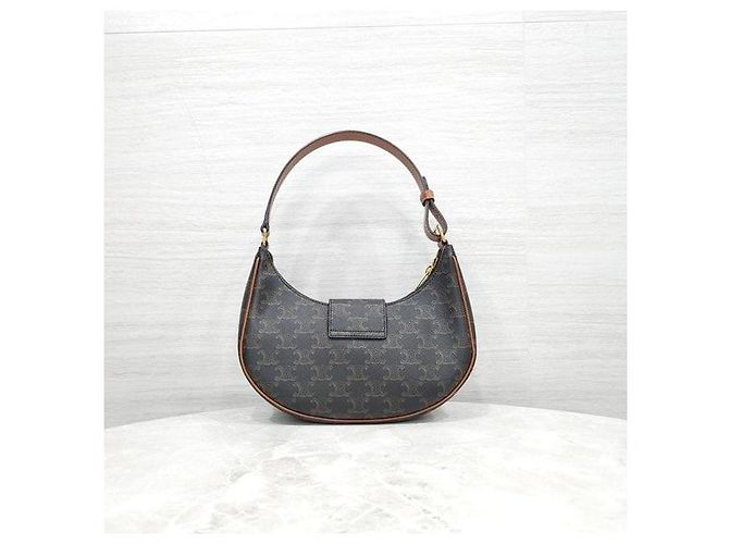 Céline Borsa Triomphe Ava Medium Canvas Taupe - vista 3