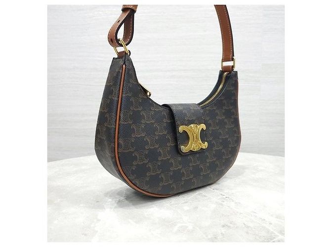 Céline Borsa Triomphe Ava Medium Canvas Taupe - vista 4