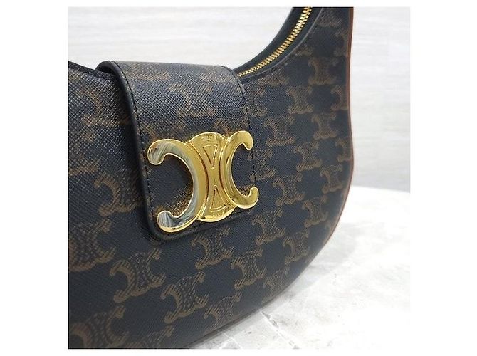 Céline Borsa Triomphe Ava Medium Canvas Taupe - vista 5