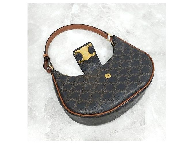 Céline Borsa Triomphe Ava Medium Canvas Taupe - vista 6