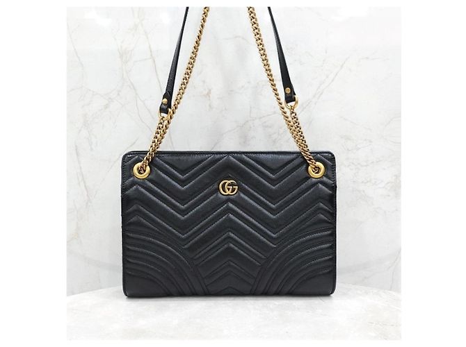 Gucci Borsa a spalla con catena GG Marmont Matelassé - vista 10