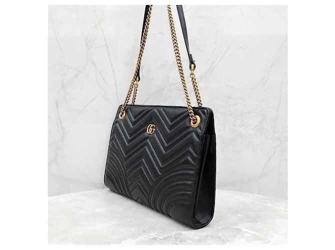 Gucci Borsa a spalla con catena GG Marmont Matelassé - vista 11