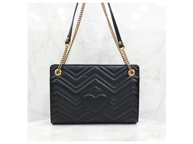 Gucci Borsa a spalla con catena GG Marmont Matelassé - vista 3