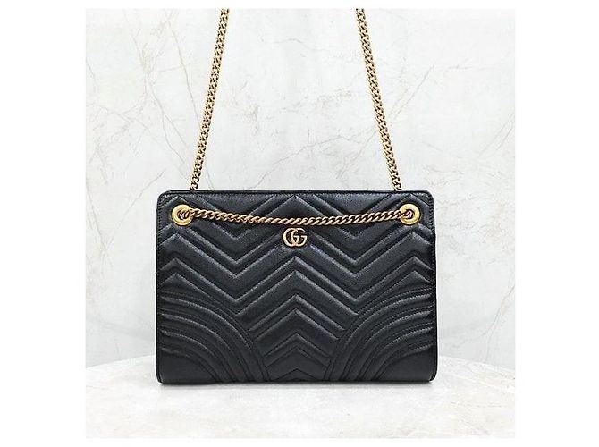 Gucci Borsa a spalla con catena GG Marmont Matelassé - vista 4