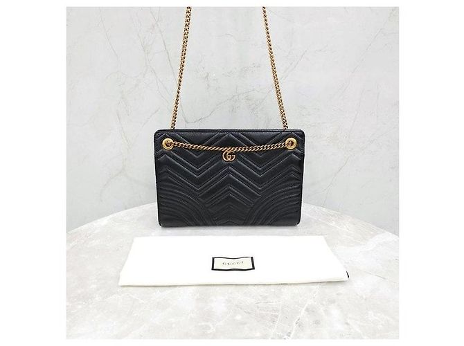 Gucci Borsa a spalla con catena GG Marmont Matelassé - vista 9