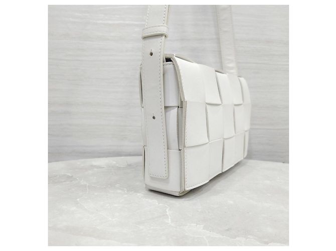 Bottega Veneta Borsa a tracolla Intrecciato Cassette White - vista 13