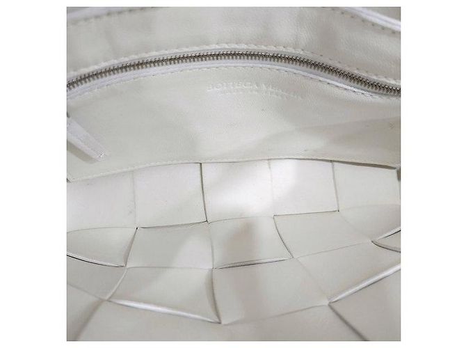 Bottega Veneta Borsa a tracolla Intrecciato Cassette White - vista 8
