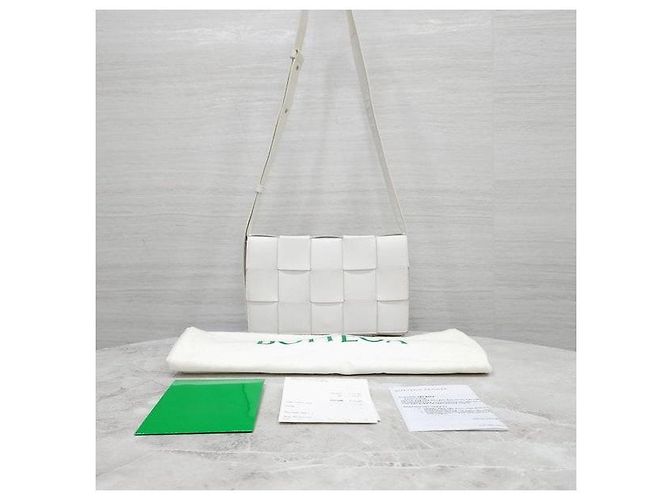 Bottega Veneta Borsa a tracolla Intrecciato Cassette White - vista 9