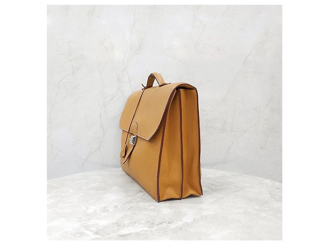 Hermès Sac Depêche Briefcase Sesame Gold - vista 12