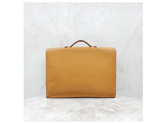 Hermès Sac Depêche Briefcase Sesame Gold - vista 3