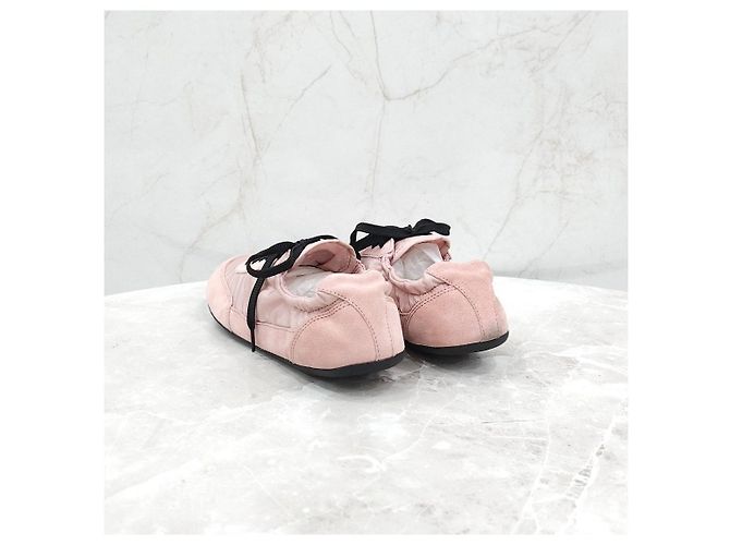 Prada Collapsing Re-Nylon Suede Pink Sneaker - Ansicht 12