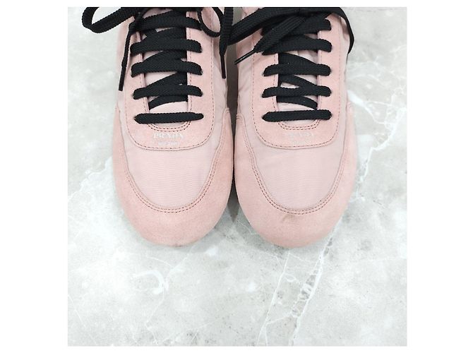 Prada Collapsing Re-Nylon Suede Pink Sneaker - Ansicht 14
