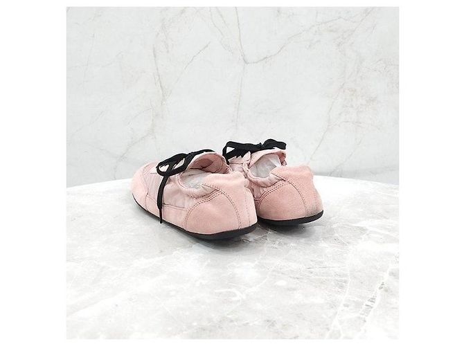 Prada Collapsing Re-Nylon Suede Pink Sneaker - Ansicht 4