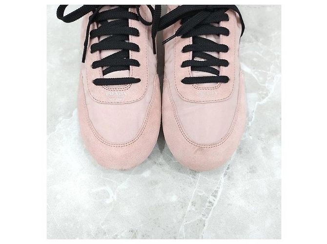 Prada Collapsing Re-Nylon Suede Pink Sneaker - Ansicht 6