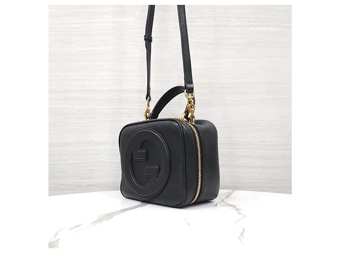 Gucci Borsa a mano e a tracolla Vanity Interlocking Blondie Nera - vista 11