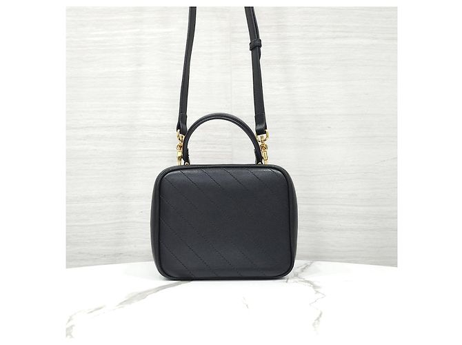 Gucci Borsa a mano e a tracolla Vanity Interlocking Blondie Nera - vista 12