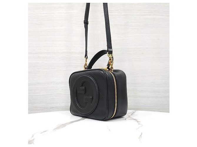 Gucci Borsa a mano e a tracolla Vanity Interlocking Blondie Nera - vista 2