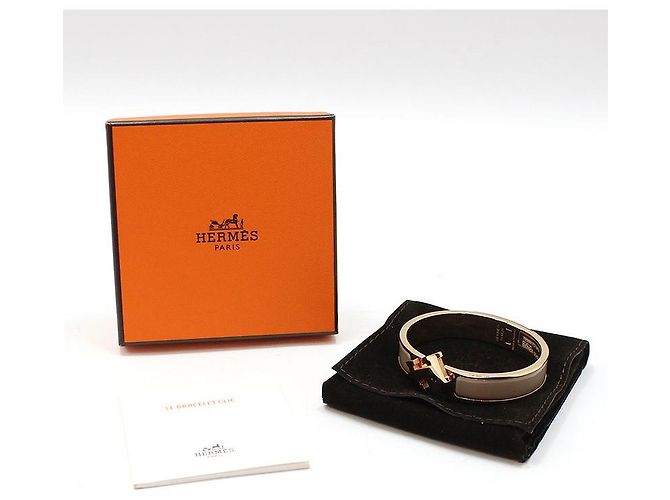 Hermès Bracciale Click Ash PM Rose Gold Maroon Glaze - vista 2