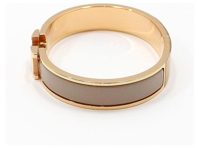 Hermès Bracciale Click Ash PM Rose Gold Maroon Glaze - vista 3