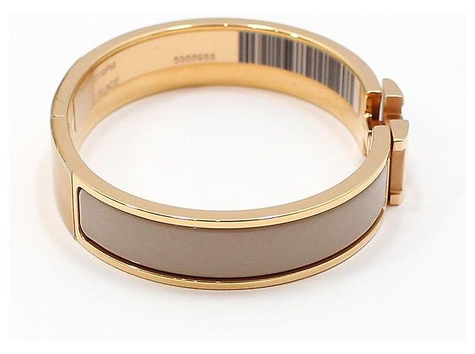 Hermès Bracciale Click Ash PM Rose Gold Maroon Glaze - vista 4