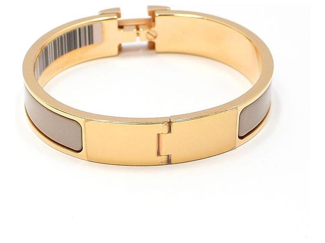 Hermès Bracciale Click Ash PM Rose Gold Maroon Glaze - vista 5