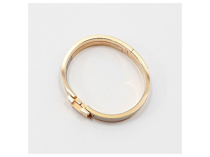 Hermès Bracciale Click Ash PM Rose Gold Maroon Glaze - vista 7