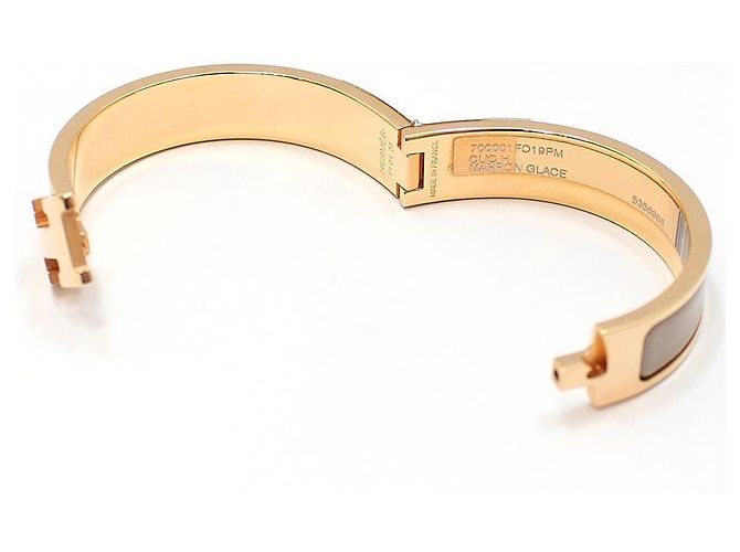 Hermès Bracciale Click Ash PM Rose Gold Maroon Glaze - vista 9