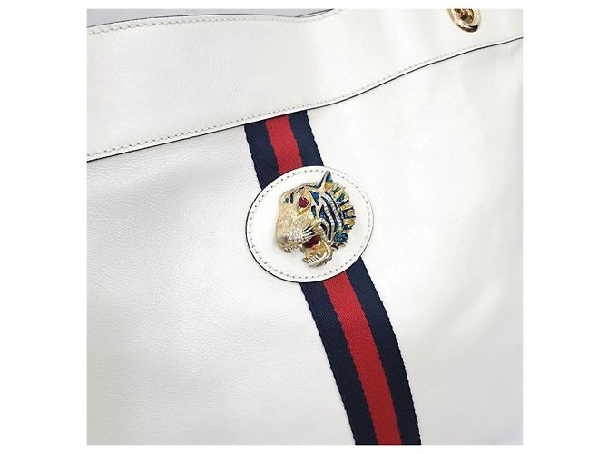 Gucci Borsa Tote in pelle Stripes Tiger Raja - vista 14