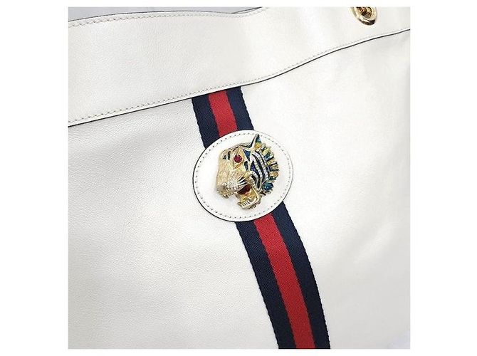 Gucci Borsa Tote in pelle Stripes Tiger Raja - vista 4