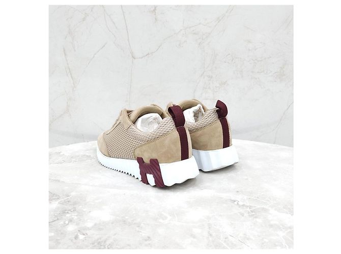 Hermès Sneakers Bouncing in mesh beige - vista 10