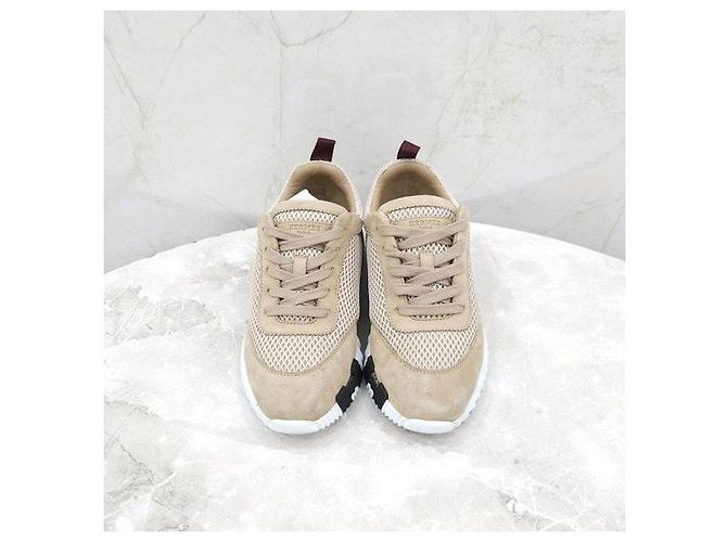 Hermès Sneakers Bouncing in mesh beige - vista 2