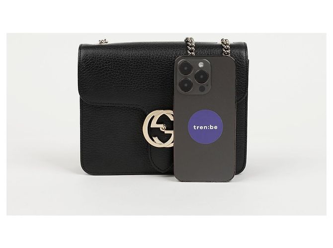 Gucci Borsa a tracolla in pelle nera da donna - vista 10