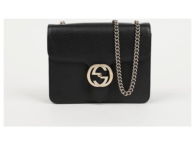Gucci Borsa a tracolla in pelle nera da donna - vista 2