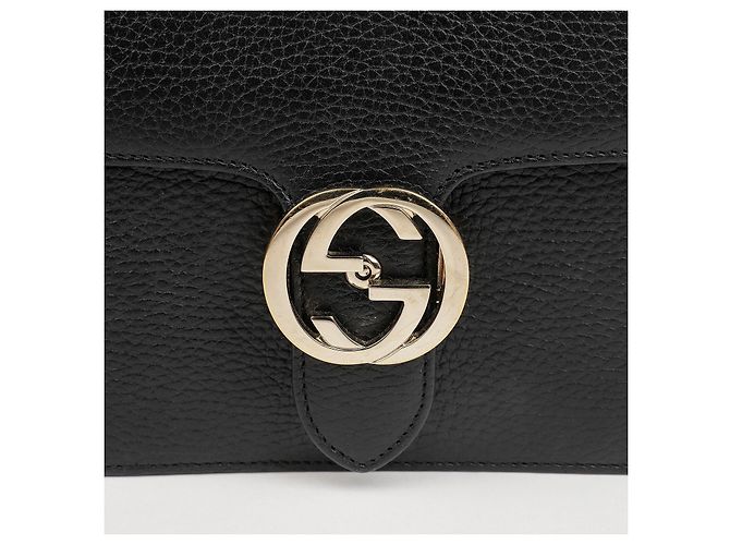 Gucci Borsa a tracolla in pelle nera da donna - vista 3