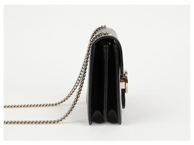 Gucci Borsa a tracolla in pelle nera da donna - vista 5